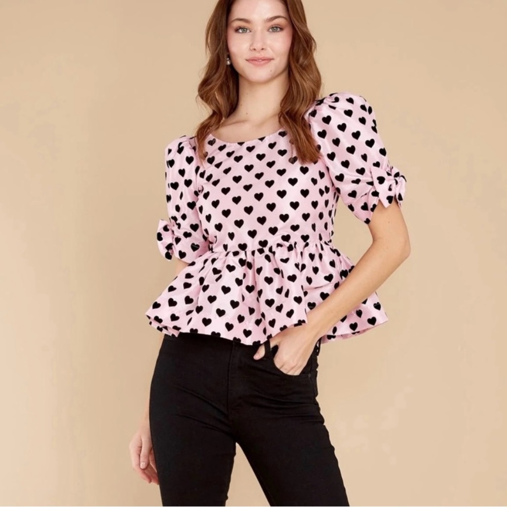 Loveshackfancy Keily Top in Rosebud (Size 2)